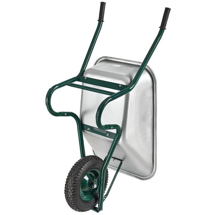 Juskys Schubkarre - 100L - 210 KG Kapazität - Silber