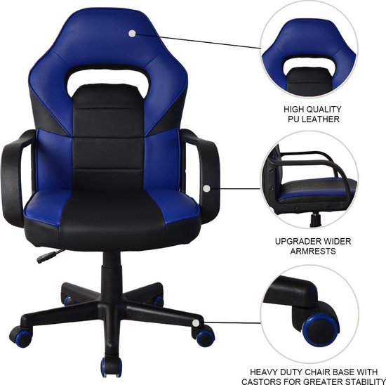 VDD Spielstuhl Thomas junior - schwarz blau