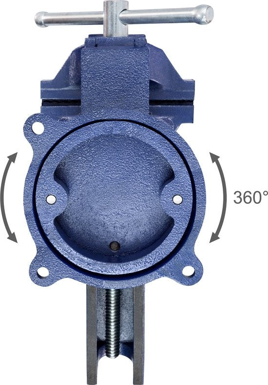 tectake - Schraubstock für Werkbank 165 mm drehbar - Art. Nr. 401125
