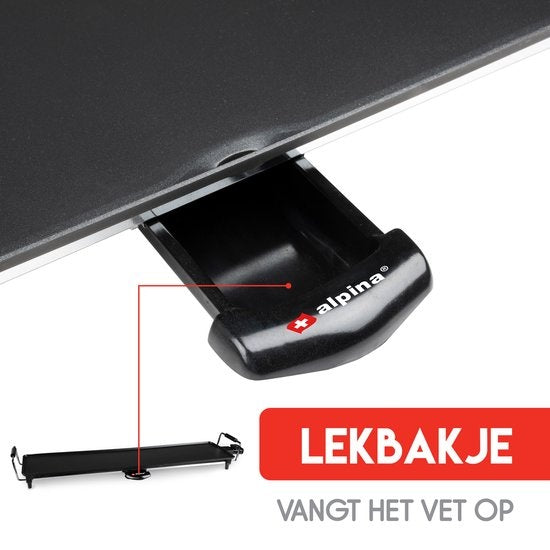 Alpina Bakplaat Teppanyaki - XL - Instelbare Thermostaat - 1800 Watt