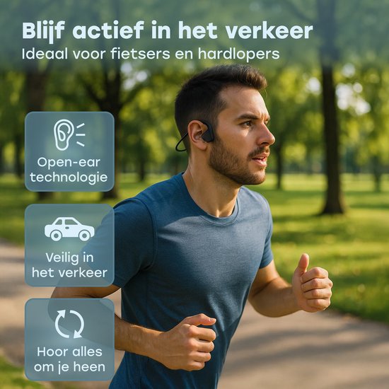 Audyn Bone Rondo - Sport-Kopfhörer - Knochenleitungs-Kopfhörer - Bluetooth - Offene Ohrhörer - kabellos - 9-Stunden-Akku