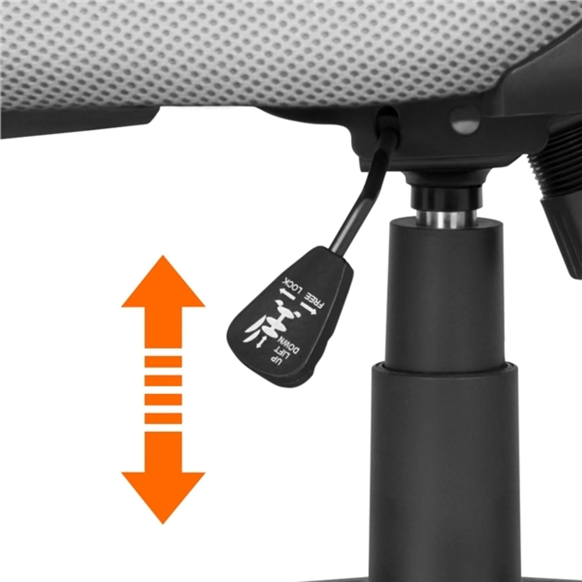 Yaheetech Bürostuhl Ergonomisch - Features Atmungsaktive Mesh-Gewebe und Rocking-Funktion und verstellbare Sitzhöhe - für Büro und Studie - Grau Nylon und Metall - 60 x 60 x 91-100,5 cm