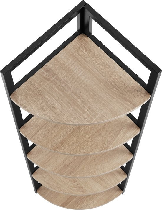 tectake - Eckschrank Castlebar 30x30x150cm - hellbraun - 404772