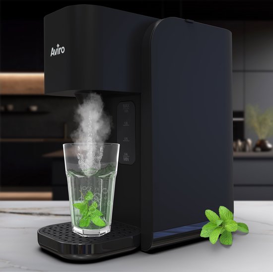 Aviro Heißwasserspender - Heißwasserhahn - 100°C - Luxus-Wasserkocher - 2200W - 1.5L Schwarz