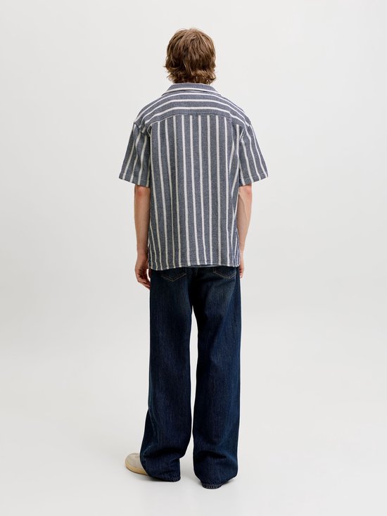 Jack & Jones – Herrenhemden Coba Stripe Resort Shirt – Blau – Größe M
