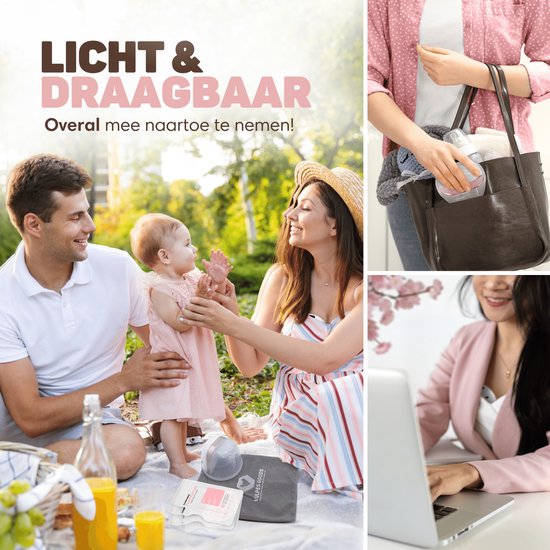 Vulpes Goods® BabyCare - Elektrische kabellose Milchpumpe - Freihändig & tragbar - mit APP-Steuerung - BPA-frei - inkl. Brustpellet-Scaler, 30 Muttermilch-Aufbewahrungsbeutel, Reisetasche & Pumpentagebuch - PRO V2