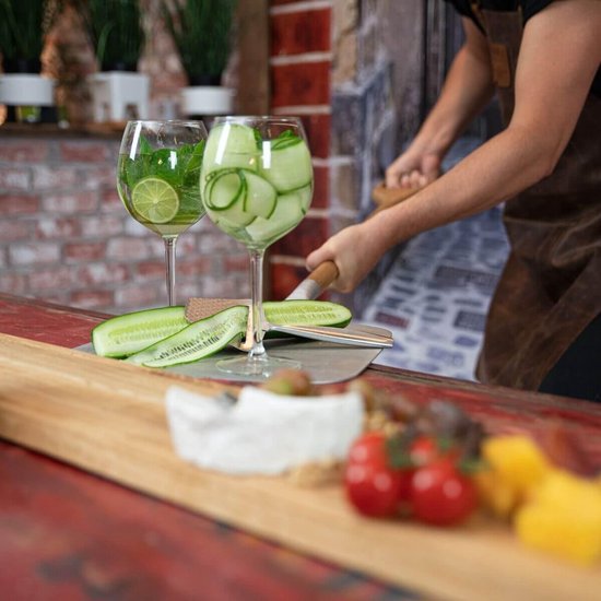 Boska Pizzaservice L Barbecue - Für Gastronomie und Haushalt - Hohe Qualität - Aluminium - Eichenholz