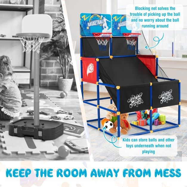 Coast Basketball-Set für Kinder - Arcade - 2 Spieler - 90 x 90 x 140 cm