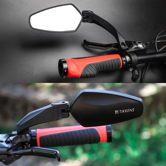 TIKKENSÂ® Fahrradspiegel Links - Verstellbar - Fahrradspiegel Geeignet für E-Bike, Speed-Pedelec