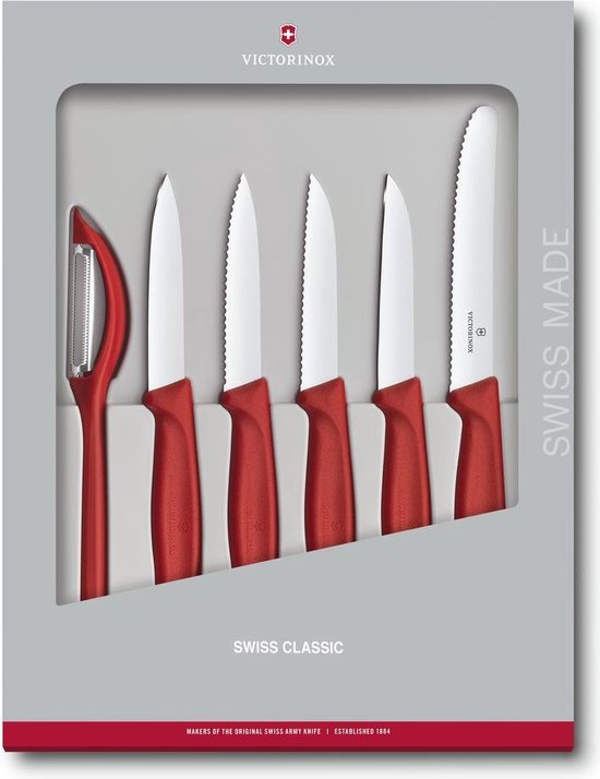 Victorinox Swiss Classic Gemüsemesser, 6-teilig, rot