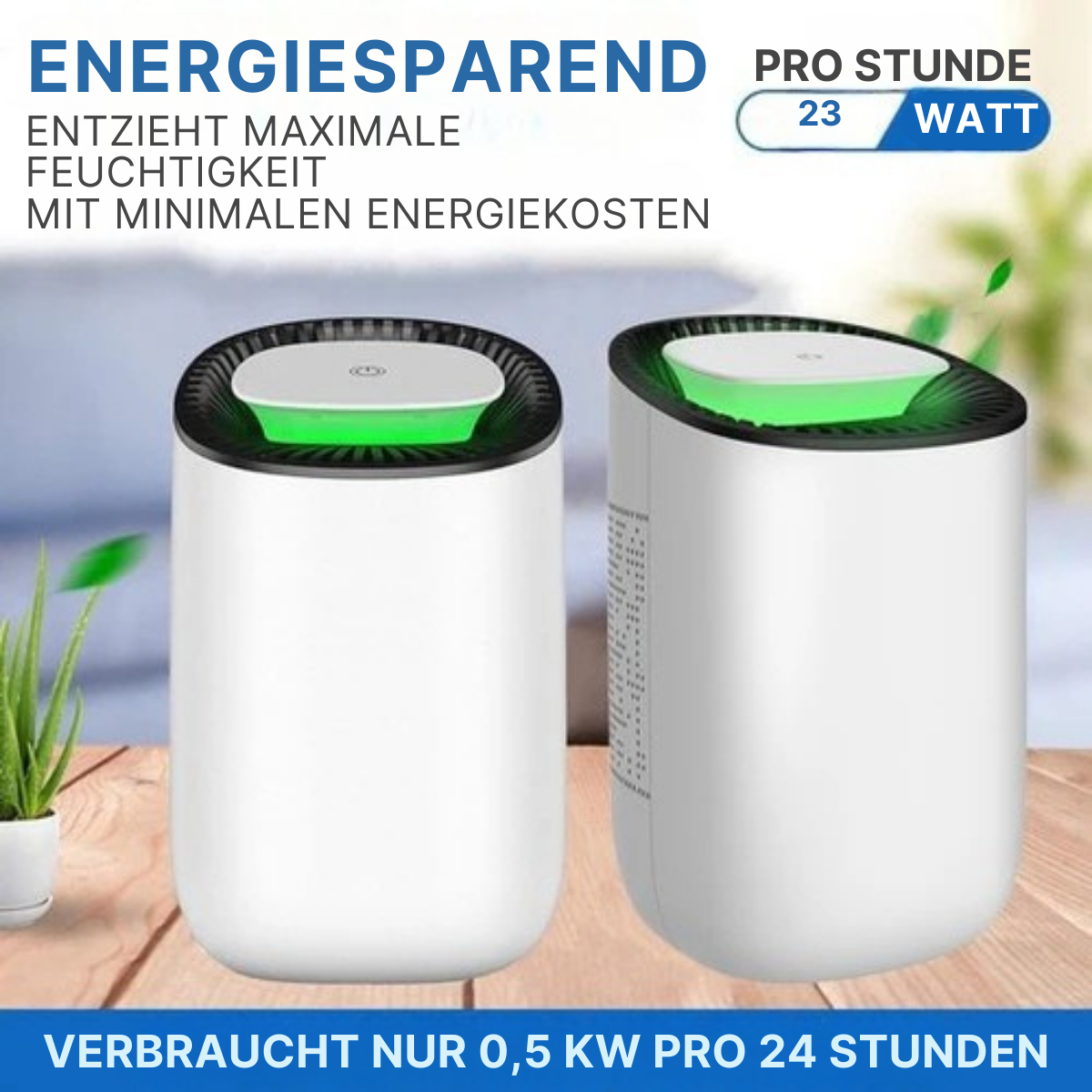 Strex Luftentfeuchter - Extrem leise - 600ml/Tag - Geeignet für Haus/Schlafzimmer & Büro - Weiß
