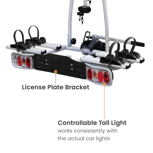 Lumi - Abschließbarer Autofahrradträger - Max.60 kg - Schwarz