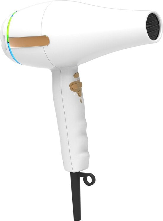 Solis Swiss Luxury Haartrockner – 2100 W – 11 Stufen – Ionenfunktion – Inkl. Stylingdüsen & Diffusor – Weiß