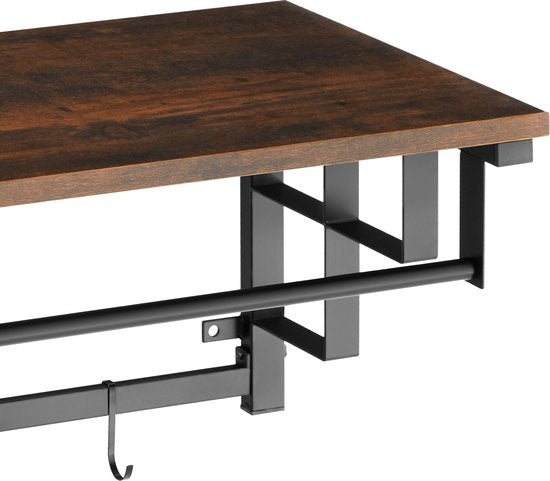 tectake - Wandgarderobe mit Hutablage Westwood - industrial dark - 404433