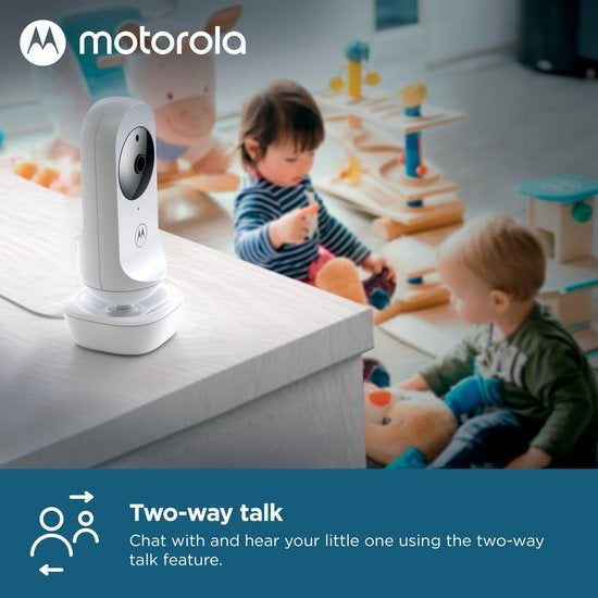 Motorola Babyphone für Kinderzimmer - mit Kamera - VM34 - 4,3-Zoll-Farbdisplay - Infrarot-Nachtsicht - Talk-back-Funktion - Wiegenlieder