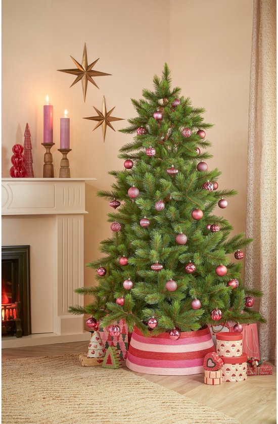 Mica Decorations Weihnachtskugeln-Set – 60 Stück – Ø 7 cm – Bruchsicher – Fuchsia