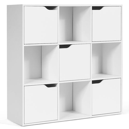 Coast Regal mit 9 Fächern und Türen - Holz - 90 x 29 x 90 cm - Weiß