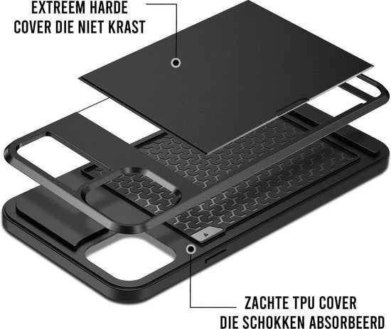 Telefon Fall geeignet für Iphone 14 Fall mit Kartenhalter und Displayschutzfolie Schutzglas