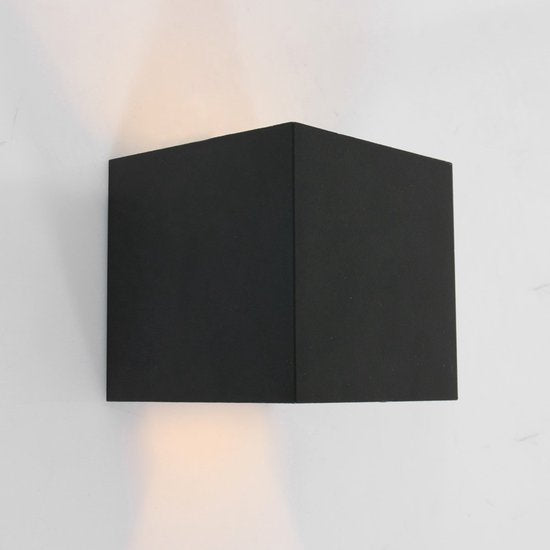 Wandleuchte Muro 3098ZW Schwarz – Modern – Kunststoff, Metall – Kompakte Abmessungen 11 x 11 x 11 cm – Steinhauer