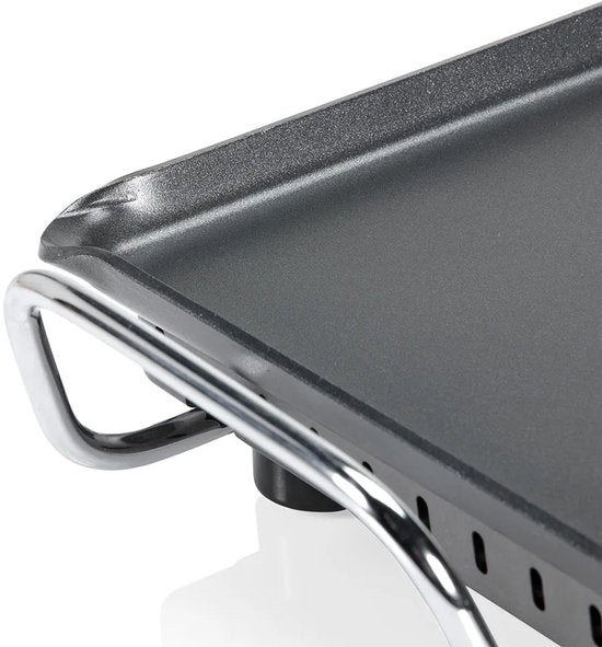 Princess Table Chef Superior Grillplatte 102240 - Gourmet - Grillplatte - Tischgrill - 46 x 26 cm - 8 Personen - Einstellbarer Thermostat - 2500 W - Teppanyaki - Für drinnen und draußen - 2 Meter langes Kabel