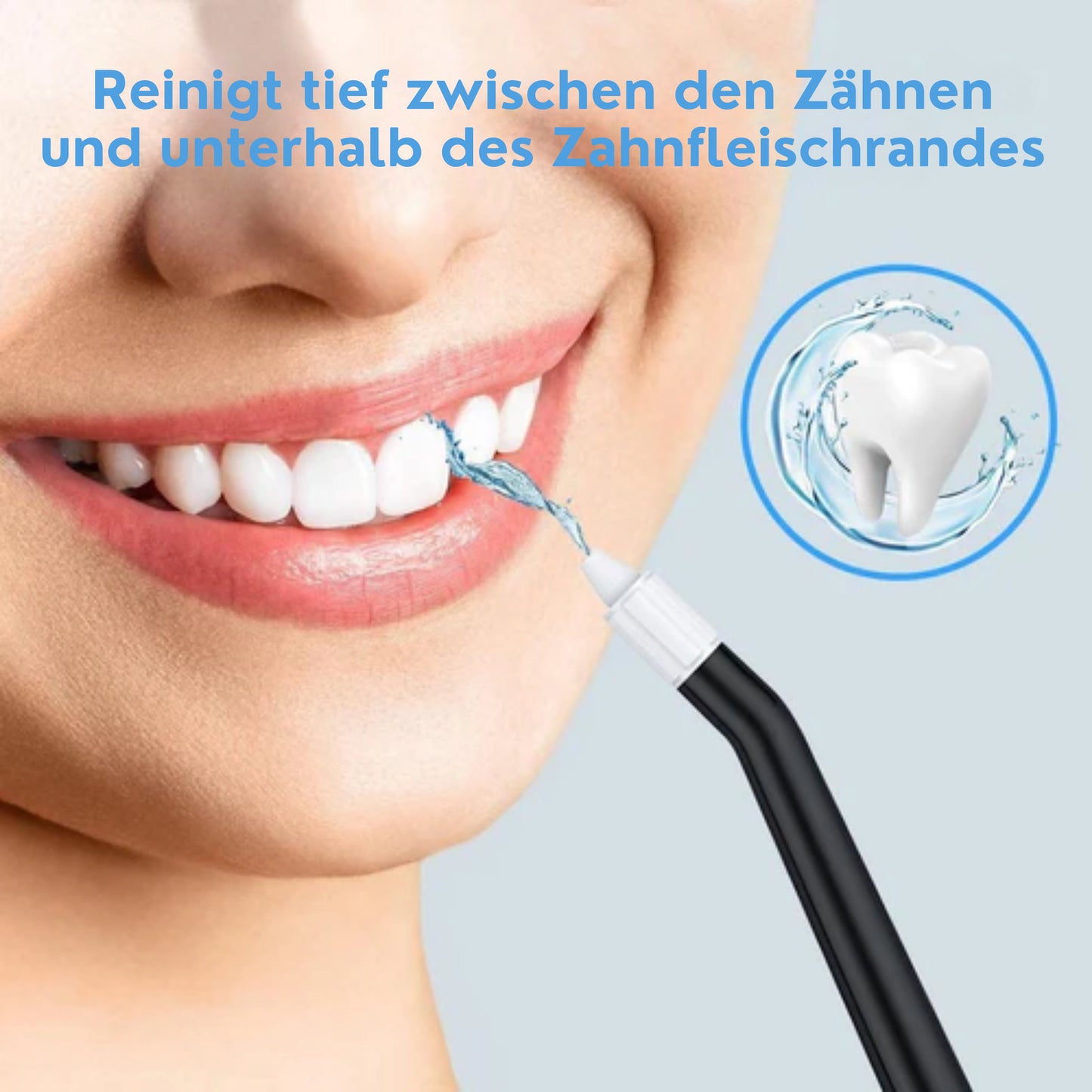LifeGoods Zahnseidenaufsatz - 4 Stück - Für Zahnseidengerät - Schwarz/Weiß/Grün/Blau