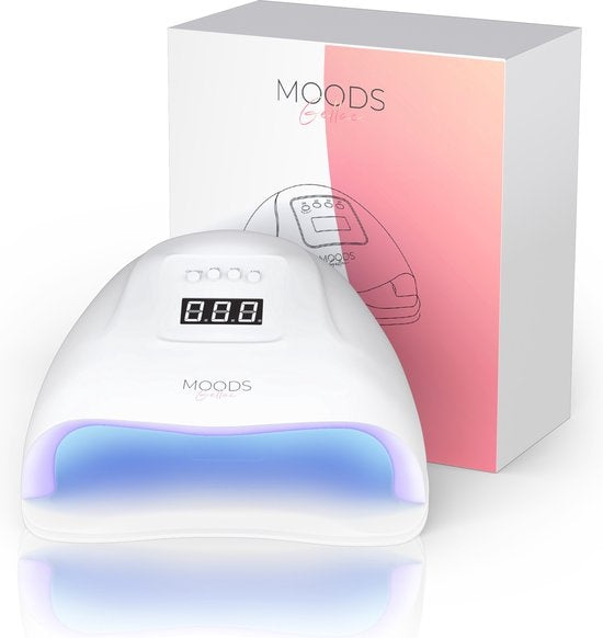 Moods Gellac - UV-Nagellampe - Steuerbar mit Tasten - Leistungsstarke LED-Lampe - Weiß