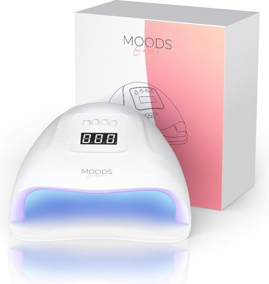 Moods Gellac - UV-Nagellampe - Steuerbar mit Tasten - Leistungsstarke LED-Lampe - Weiß