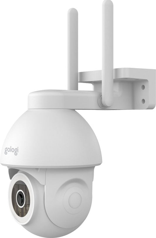 Gologi - Superior Sicherheitskamera 2 - Außenkamera mit Nachtsicht - Wand- und Dachmontage - 4MP - Mit Wifi und App - Weiß