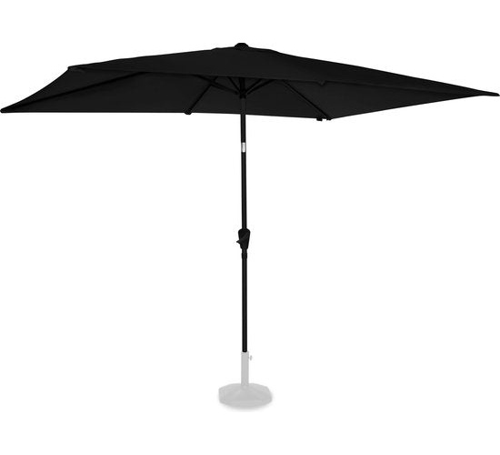 VONROC Premium Sonnenschirm Rapallo 200x300cm - Langlebiger Sonnenschirm - Neigbar - UV-beständiges Tuch - Anthrazit/Schwarz - Inkl.