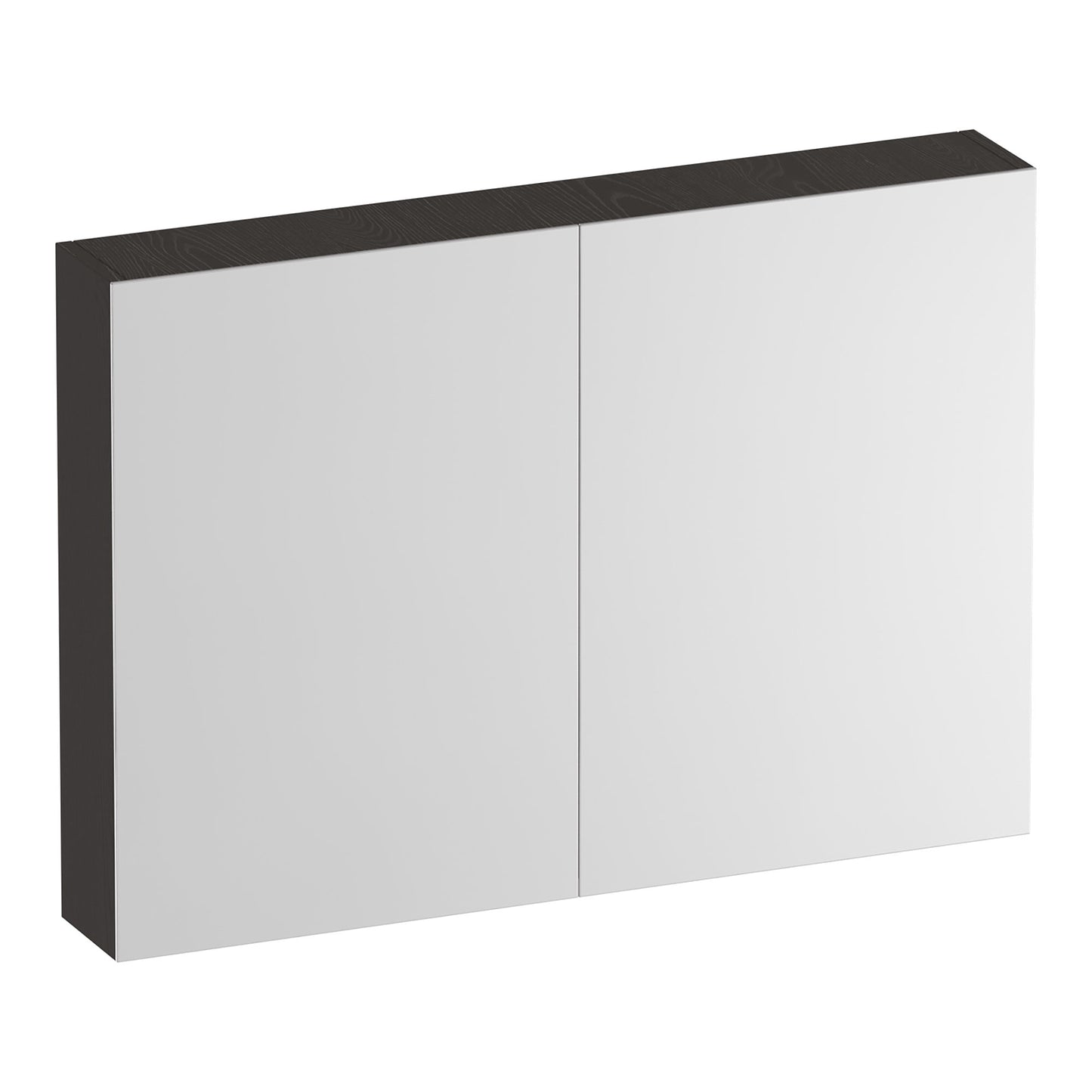 Brauer Impress Deluxe Spiegelschrank 99 x 70 cm – LED-Beleuchtung innen und unten – Timber Anthrazit