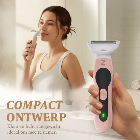 Ladyshave für Frauen - 5 in 1 Rasierer - Bikinizone - Achseln - Beine - Gesichtshaar - Nasentrimmer - Zeri