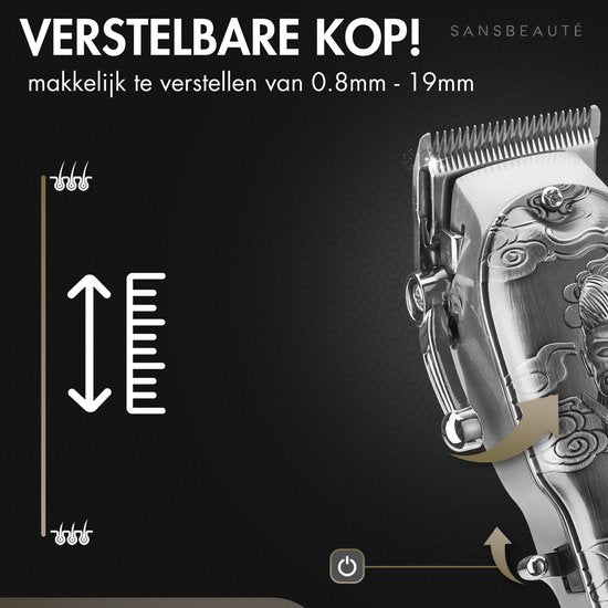 Professionelle kabellose 4-in-1 Haarschneidemaschine - Haarschneider Herrenkopfhaar - Cheveux Haar - Haartrimmer - Friseur Haar Maschine - Haarschneider - Trimmer Bart - Friseur Haarschneider - Friseur Buddha Trimmer - Barbier Set