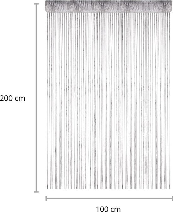 Ridôme Fliegengitter – Türgitter – Stilvoll – inkl. Befestigungsdraht – Fliegengitter aus Kunststoff – 100 x 200 cm – Weiß