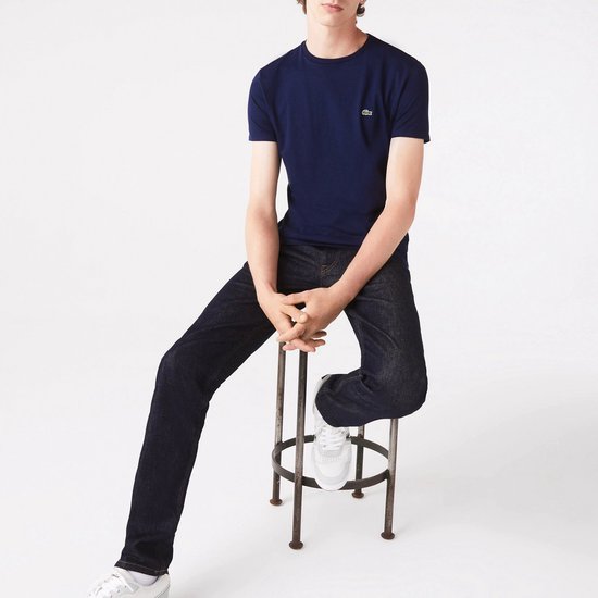 Lacoste Basic Sportshirt - Männer - Blau - Größe S