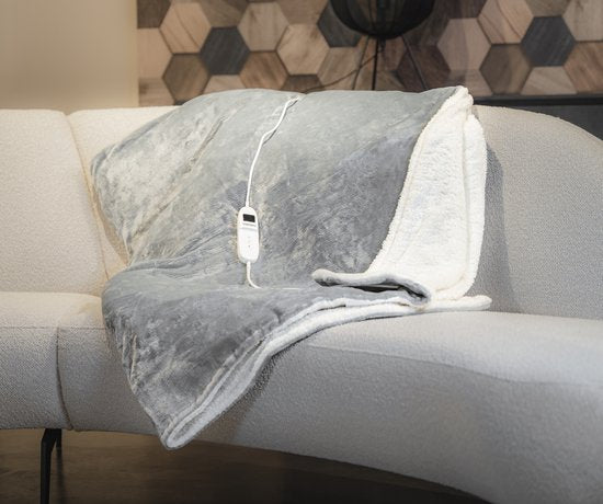 Tomado TEB1802G - Elektrische Heizdecke - Wickeldecke - superweiches Fleece - 180 x 130 cm