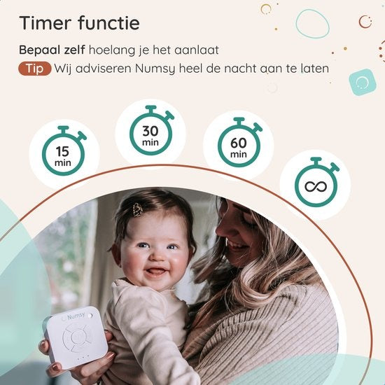 Numsy - White Noise Machine Baby Original 3 - Einschlafhilfe - Weiß