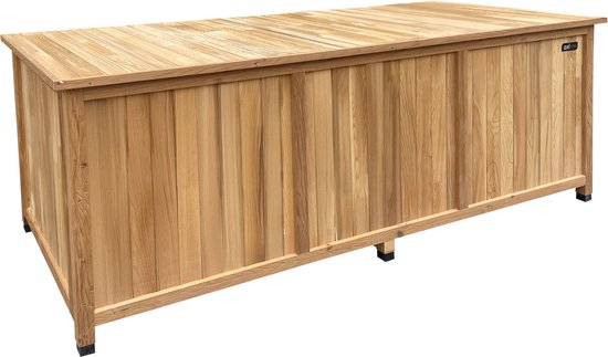 AXI Milo Aufbewahrungsbox aus Holz L Braun – Kissenbox mit Boden – 800 Liter – 200 x 80 x 80 cm – karbonisiertes Hemlock-Holz – Aufbewahrungsbox für den Garten