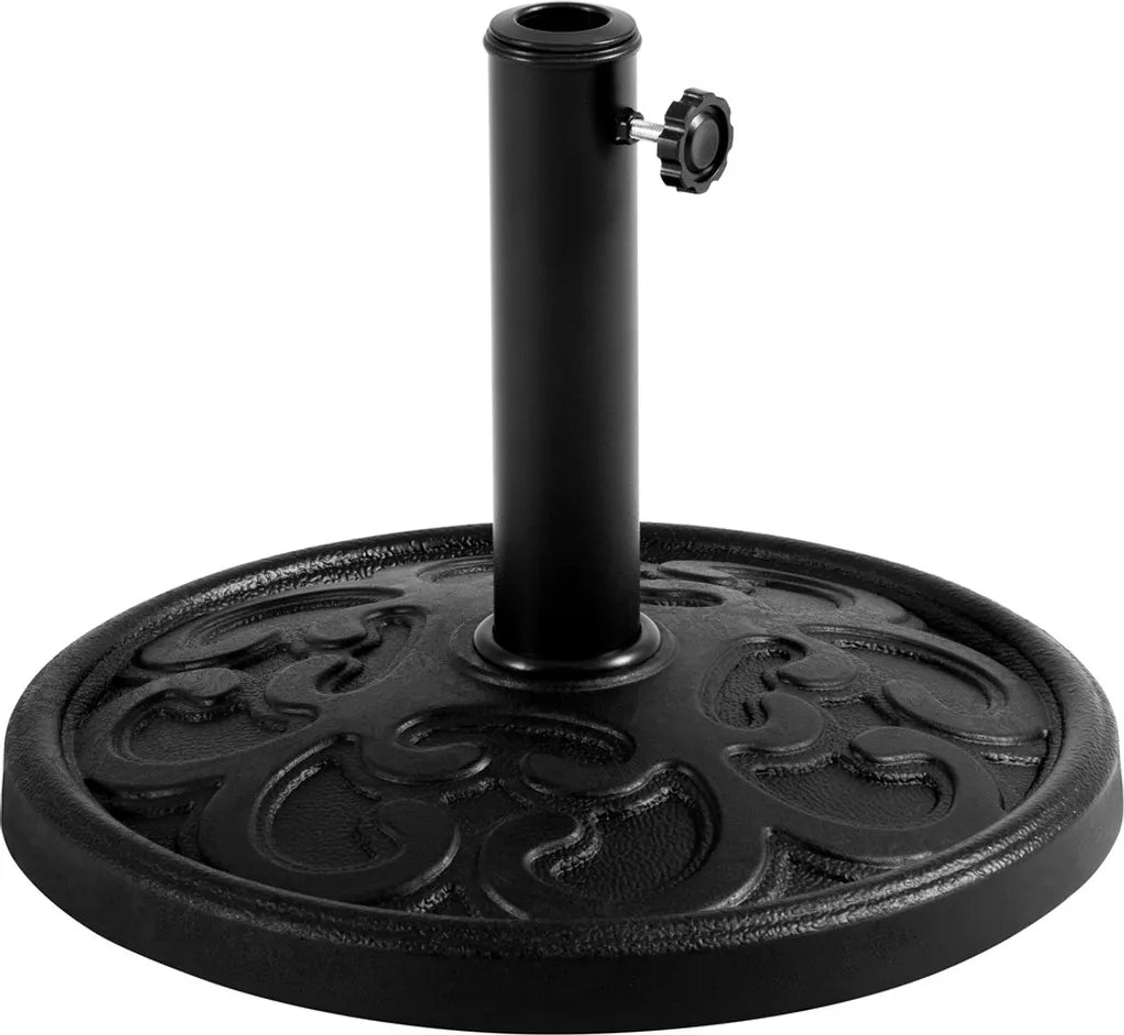 Yaheetech Sonnenschirmfuß 44,5 × 44,5 × 32,5 cm - Schwarz - Sonnenschirmständer 10 kg für Sonnenschirmstangen von 38-48 mm