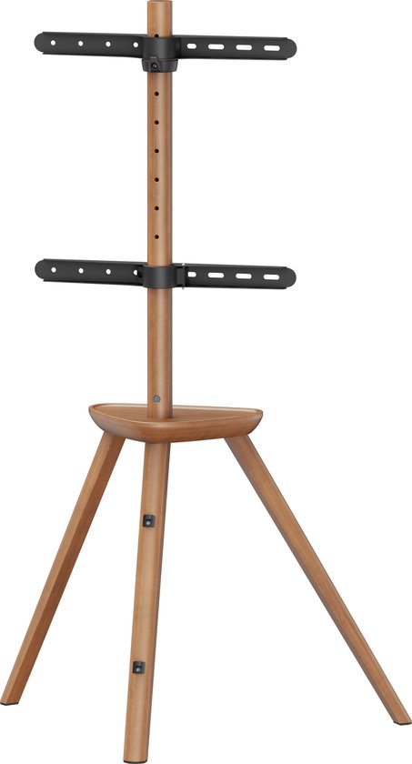 VDD TV-Ständer - Bodenständer - Studio-Stativ - Staffelei Design - Bis zu 65 Zoll - Braun