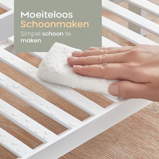 O'DADDY® Schuhregal - Schuhbank - Flurbank - Schuhschrank - Schuhaufbewahrungssystem - Schuhschrank - 3 Lagen - für 12 Paar - Multifunktionsregal - Bambus - Weiß - 70 x 28 x 45 cm