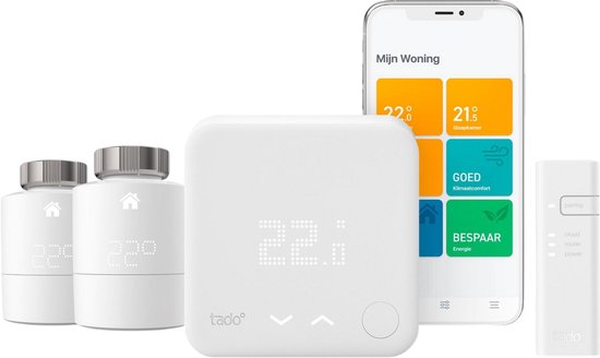 tado° Smart-Thermostat-Starterkit V3+ mit 2 Smart-Heizkörperreglern
