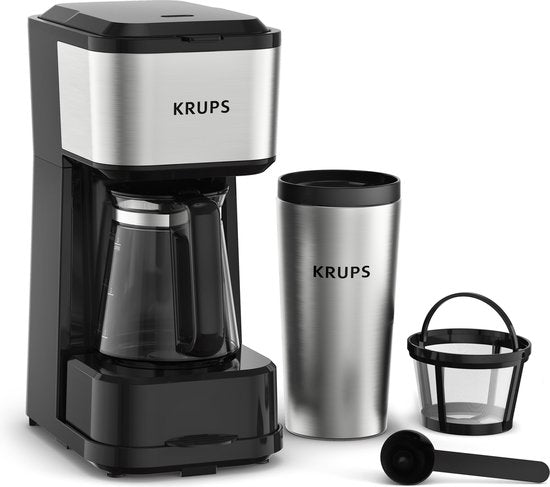 Krups Simply Brew KM207D10 – 3-in-1-Filterkaffeemaschine – Inklusive isothermischem Trinkbecher