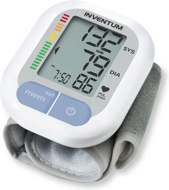 Inventum BDP421 – Handgelenk-Blutdruckmessgerät – Pulsmesser – Manschette 13,5 bis 21,5 cm – Vollautomatisch – Unregelmäßiger Herzschlag – Inklusive Batterien