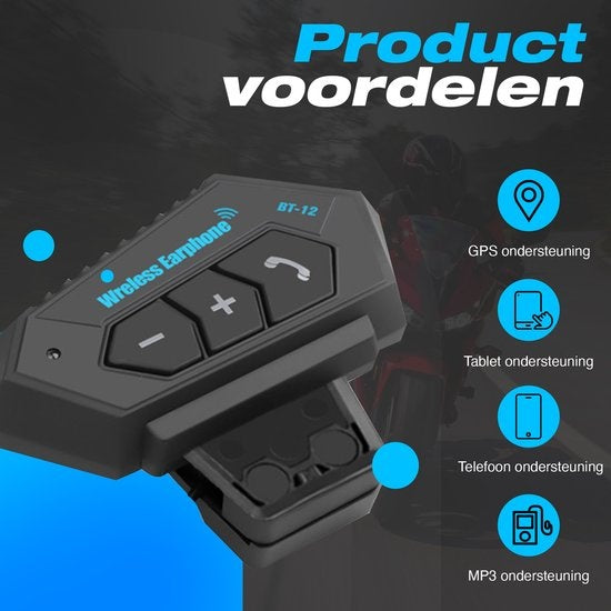 GarpexÂ¬Ã† Motorradhelm-Headset - Bluetooth - Gegensprechanlage - Kommunikation - Lautsprecher - Freisprecheinrichtung - Einfach zu bedienen