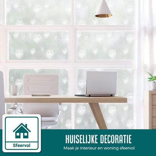 HomewellÂ® Fensterfolie HR++ 60x200 - Isolierend & Sonnenschutz - Anti-Sicht - Statisch - Pferdepoly