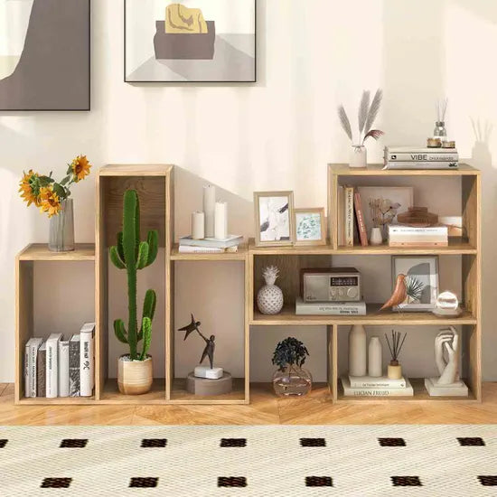 Coast Bücherregal – 3 Fächer – offene Rückseite – kippsicher – 84 x 30 x 84 cm – Naturfarben