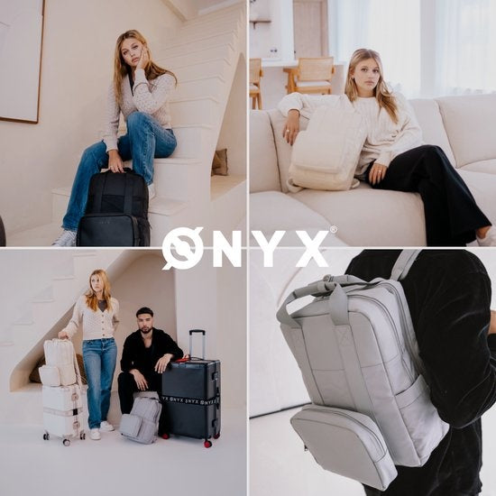 ONYX Rucksack 20L mit Laptop-Fach - Abnehmbare Organizer-Tasche - Damen und Herren - Laptop-Tasche - Schultasche - Rucksack - Grau