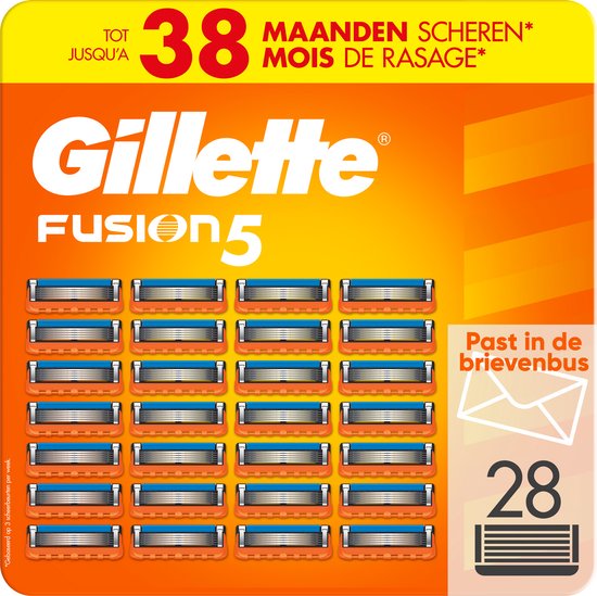 Gillette Fusion5 Rasierklingen für Männer – 28 Stück – Kartonverpackung im Briefkastenformat