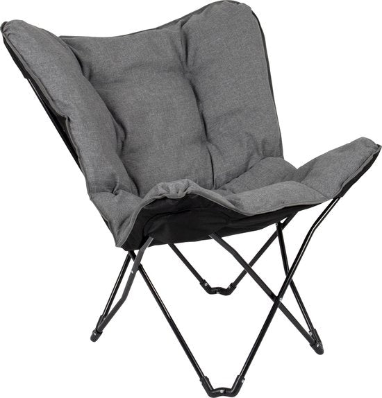 Bo-Camp – Urban Outdoor – Schmetterlingsstuhl – Redbridge – L – Oxford-Polyester – Grau