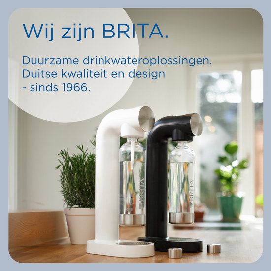 Brita SodaONE Sprudelwasserbereiter Schwarz – mit 1 CO₂-Flasche und 1 Soda-Flasche